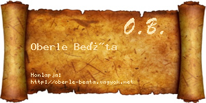 Oberle Beáta névjegykártya